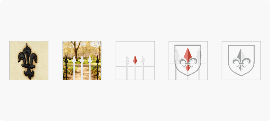 Portman Estate logo design inspired by London iron railings for website development and CRM branding
