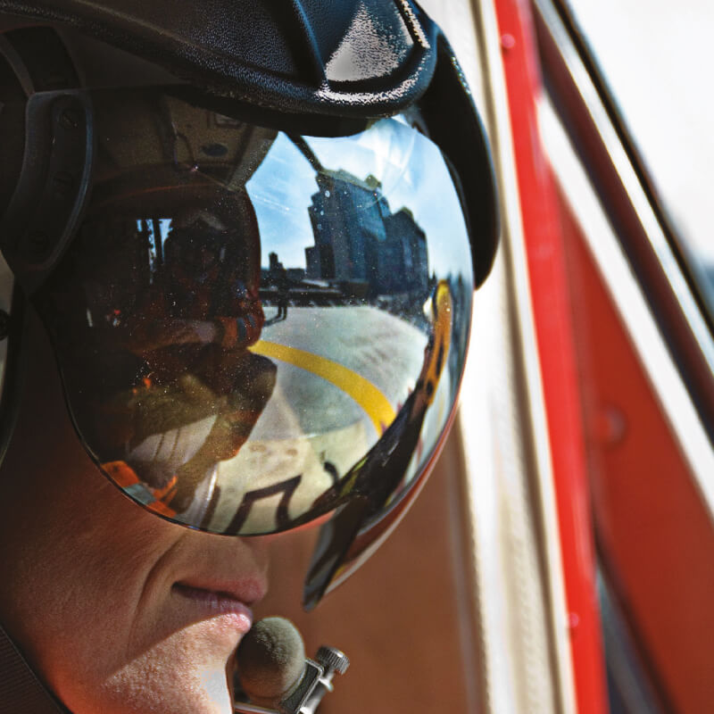 London Air Ambulance pilot portrait London Air Ambulance pilot portrait used in CRM-driven charity campaigns and brand storytelling