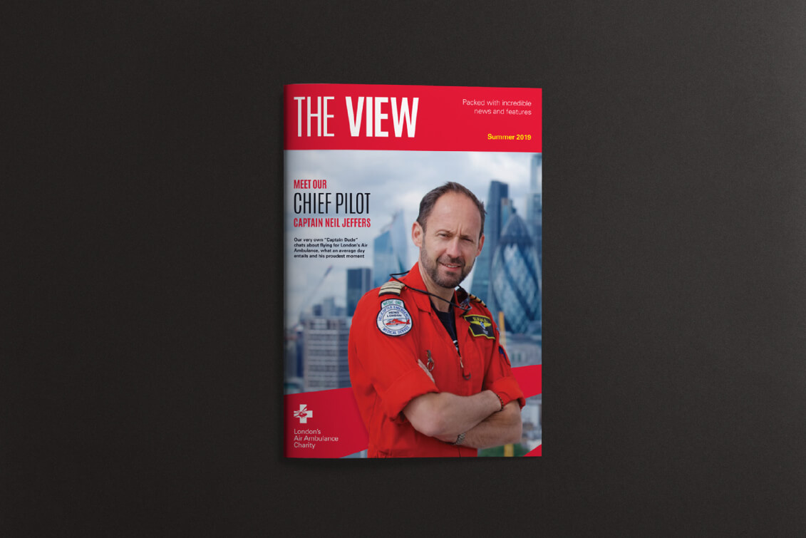 London Air Ambulance custom magazine London Air Ambulance custom magazine and brochure design created for CRM-driven supporter communications