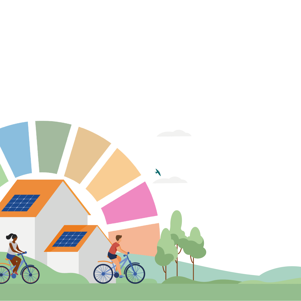 Southern Co-op sustainability illustration for brand guidelines, digital marketing and community engagement
