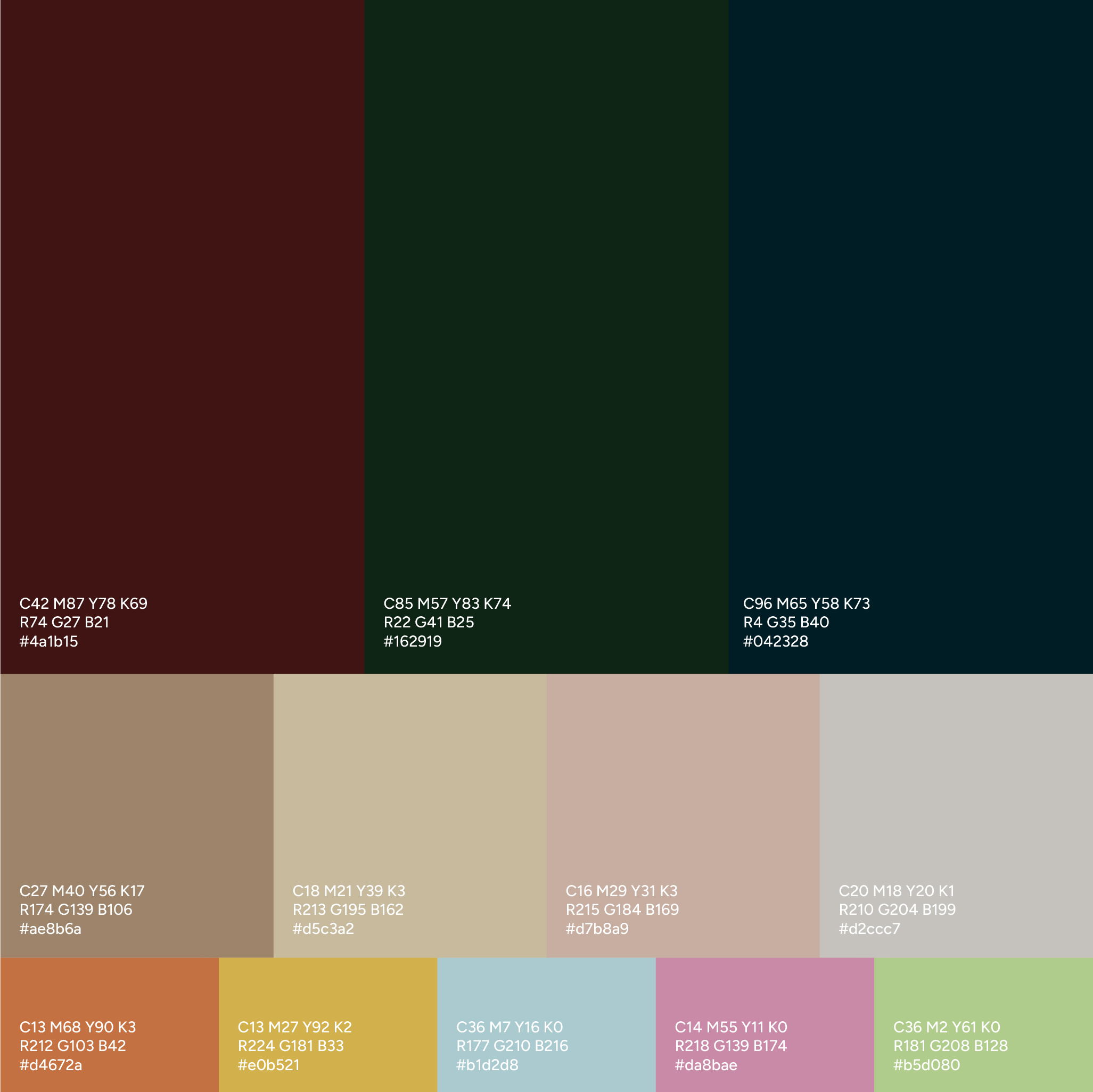 Portman Marylebone brand colour palette Portman Marylebone brand colour palette for London property marketing and retail branding