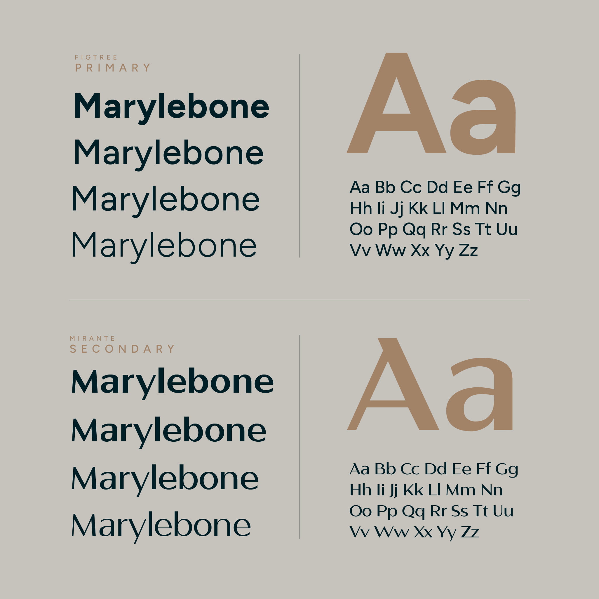 Portman Marylebone typography Portman Marylebone typography for London property marketing and retail branding