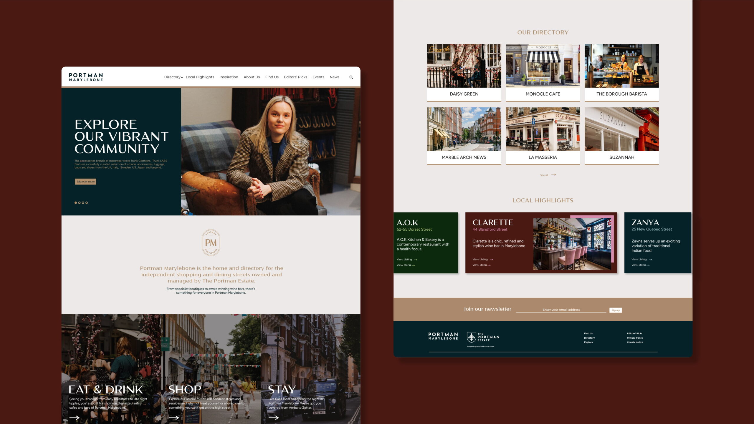 Portman Marylebone website design Portman Marylebone website design showcasing local businesses built with CRM-powered web development