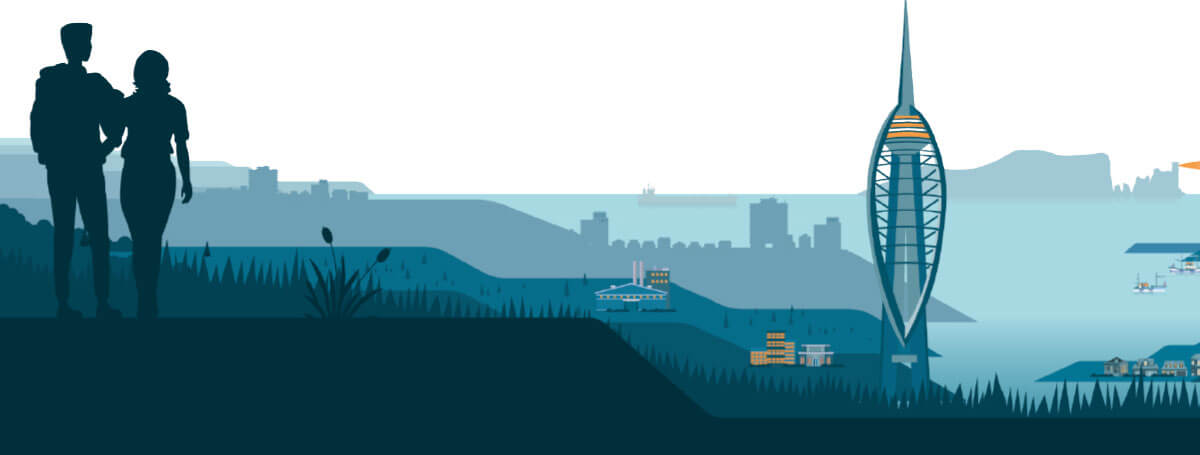 Southern Co-op landscape illustration for brand guidelines, digital marketing and website design