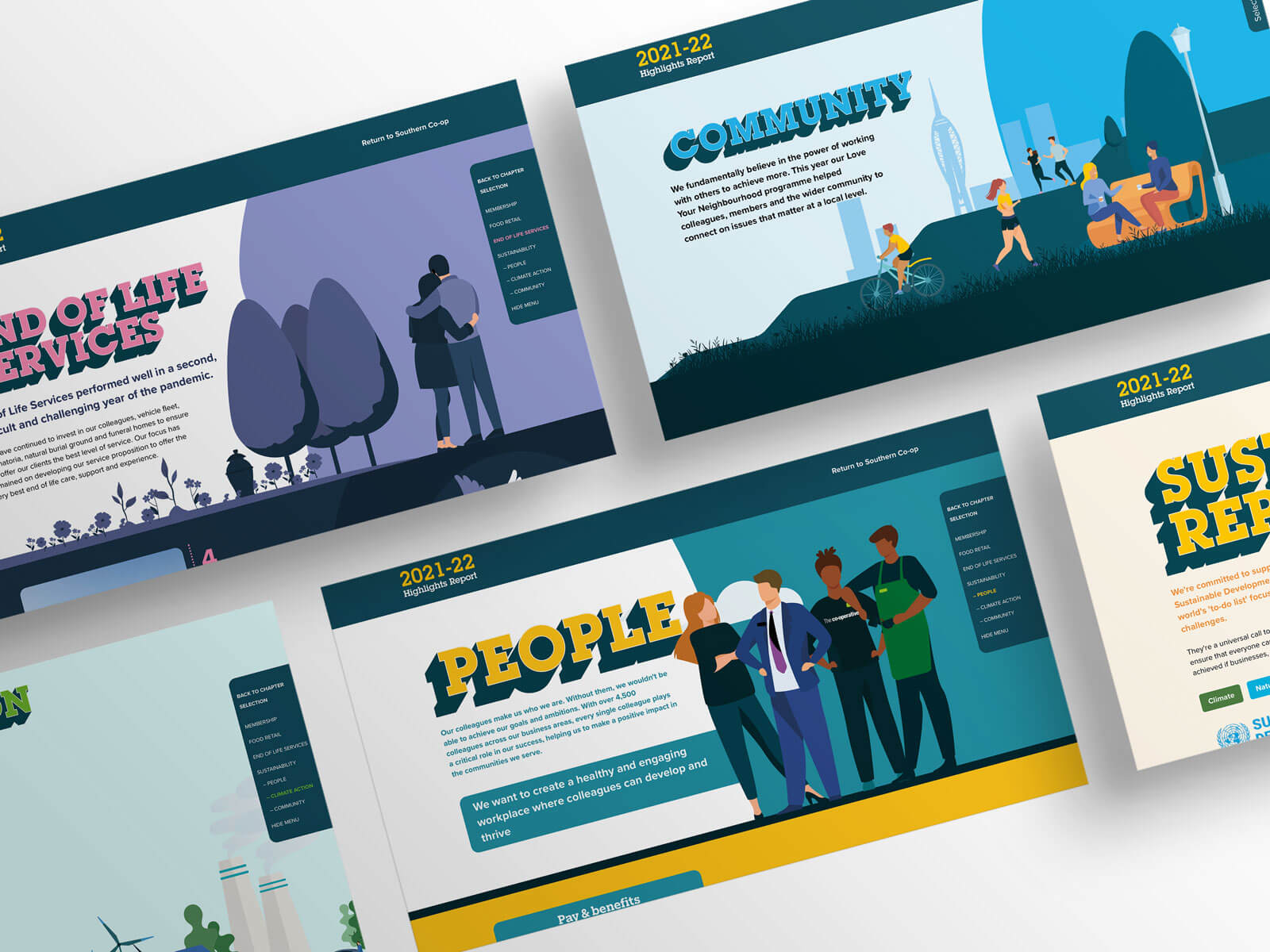 Southern Co-op print booklet design for CRM customer relationship management and website design