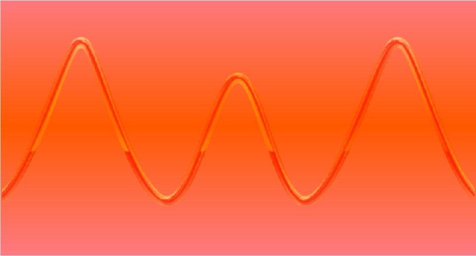 Abstract orange-red sound wave graphic on a warm gradient background, used as a Sownd Affects visual brand asset.