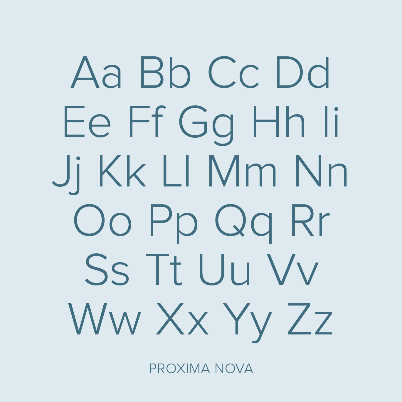 Nurstead Court brand typography showcasing Proxima Nova typeface developed for luxury website design and cohesive brand identity system