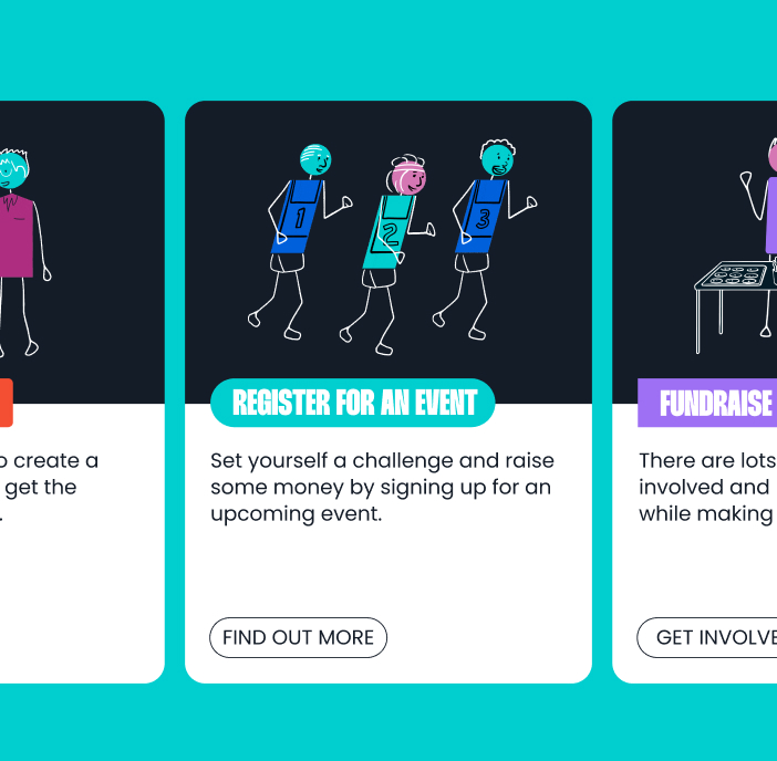 Our Time Charity custom website illustrations designed through CRM-driven website development and user experience