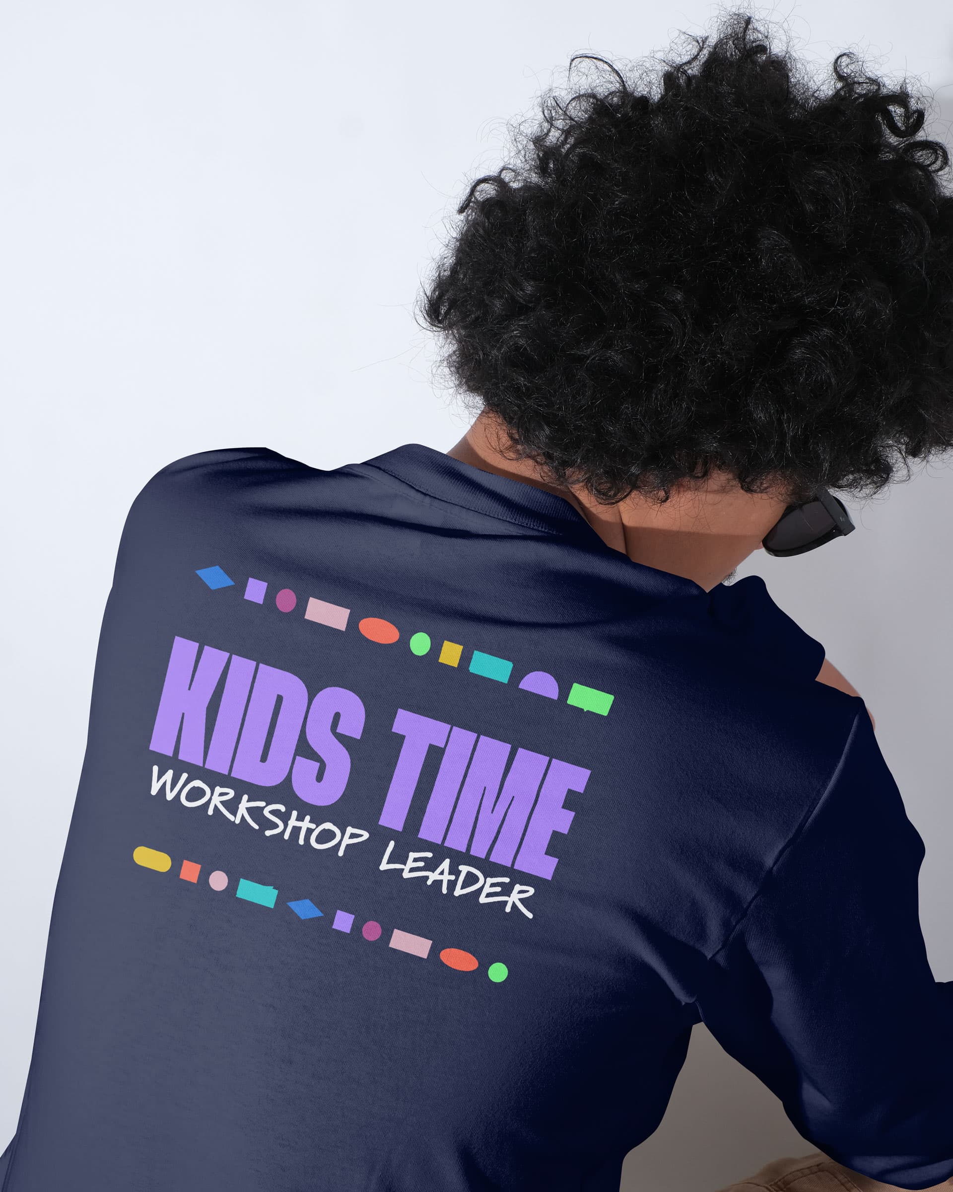 Our Time Charity workshop t-shirt design created through CRM-based brand strategy and content production
