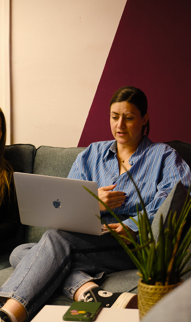 Account Manager working on client relationship management system
