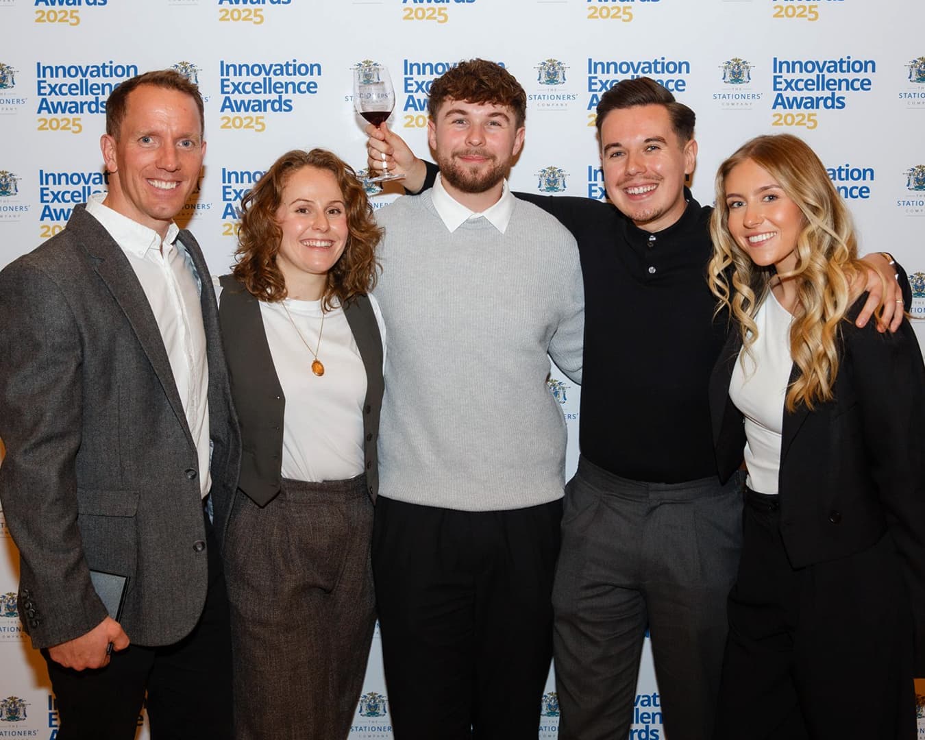 agency team at awards ceremony for digital marketing recognition