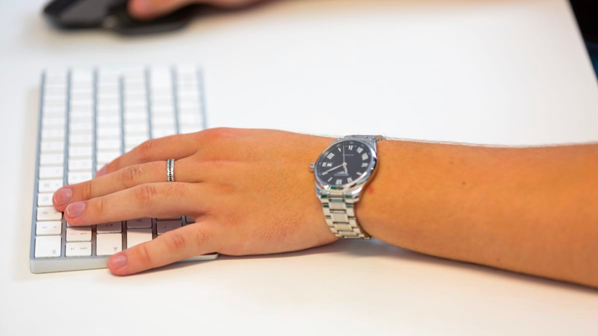 hands on keyboard for website development and website design