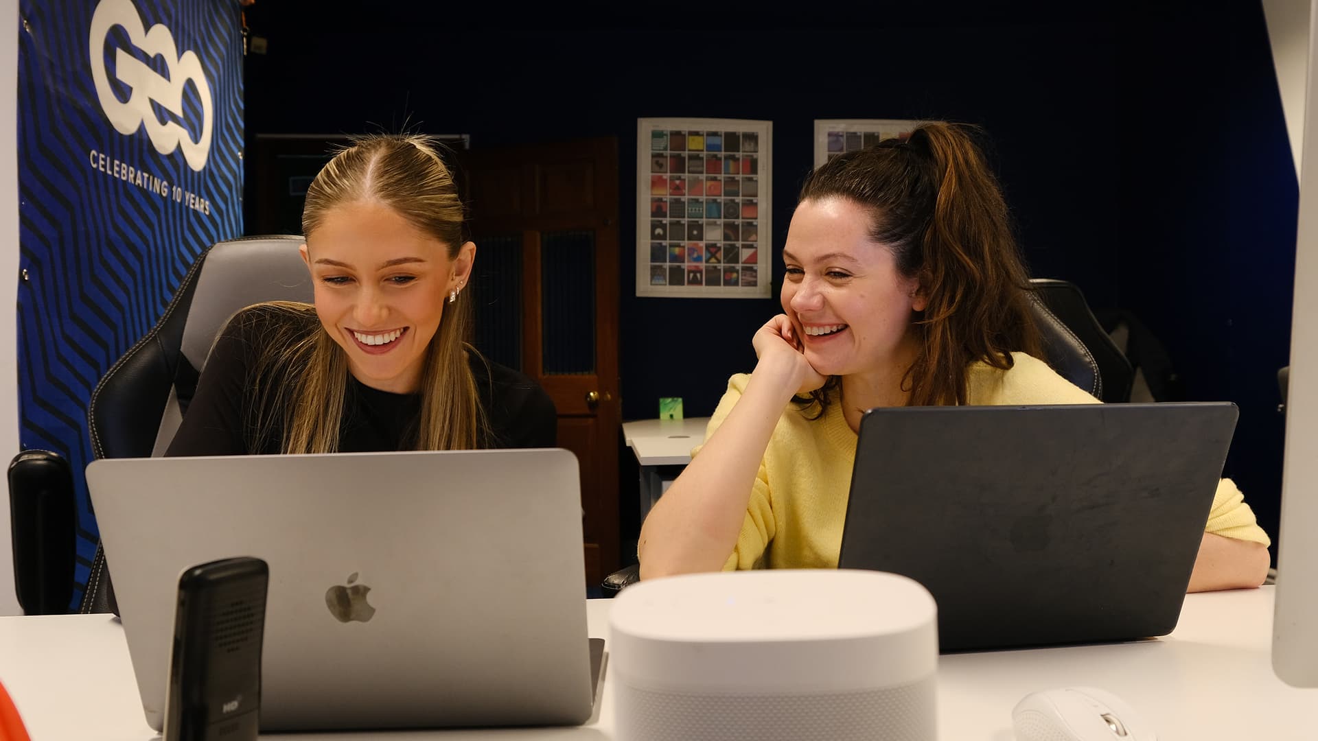 digital marketing team collaborating on content production and website development strategy