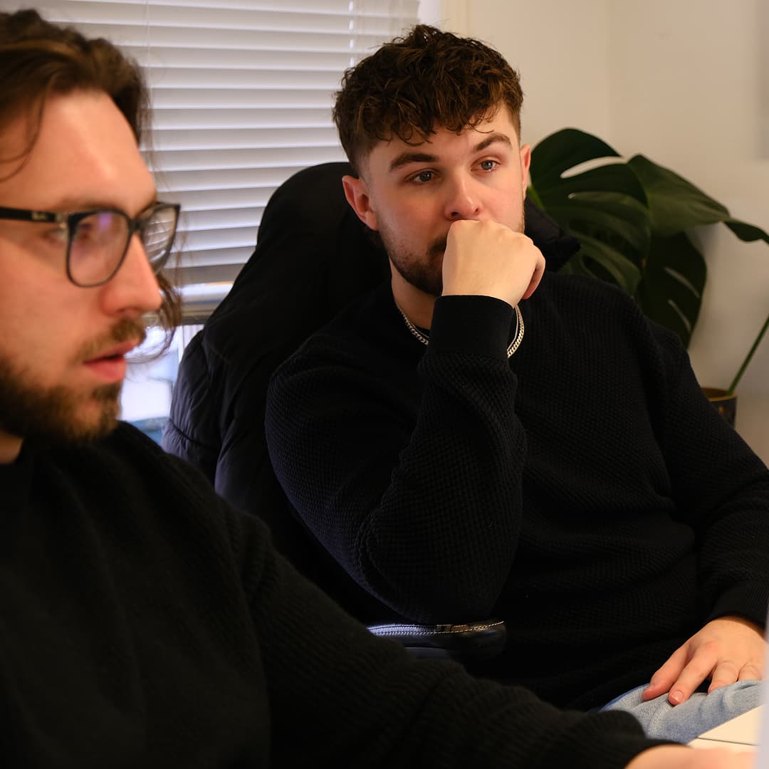 web designers collaborating on website design and conversion rate optimisation strategy
